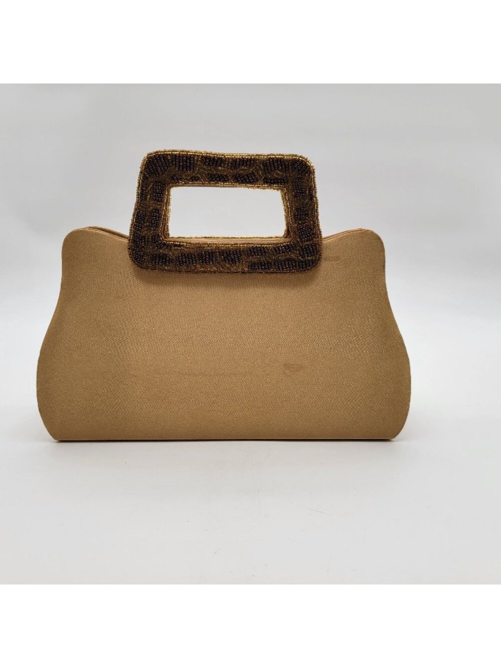 Vintage Bijoux Terner Satin Beaded Evening Bag Purse